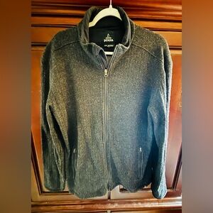 Prana Men's Charcoal Zip-Up Sweater